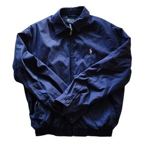 Polo Ralph Lauren Vintage Navy Blue Mens S Bomber Bi-Swing Zip-Up Jacket